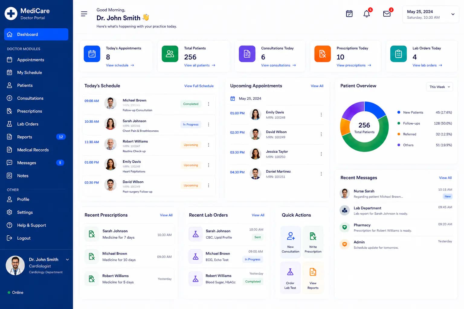 Hospital management system doctor portal