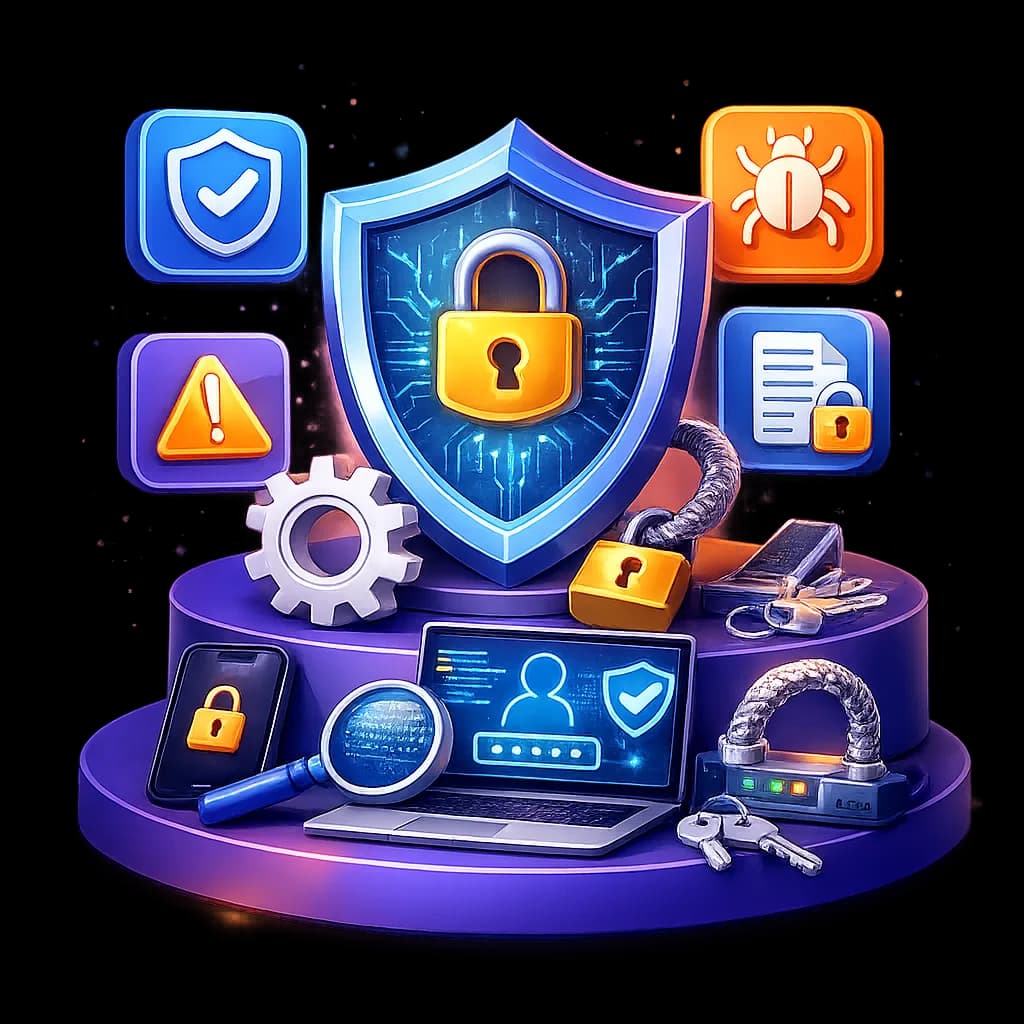 Cybersecurity services illustration