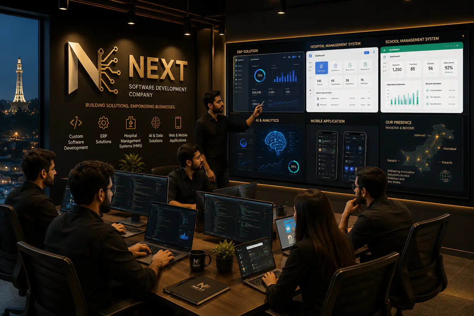 Software house coverage across Pakistan