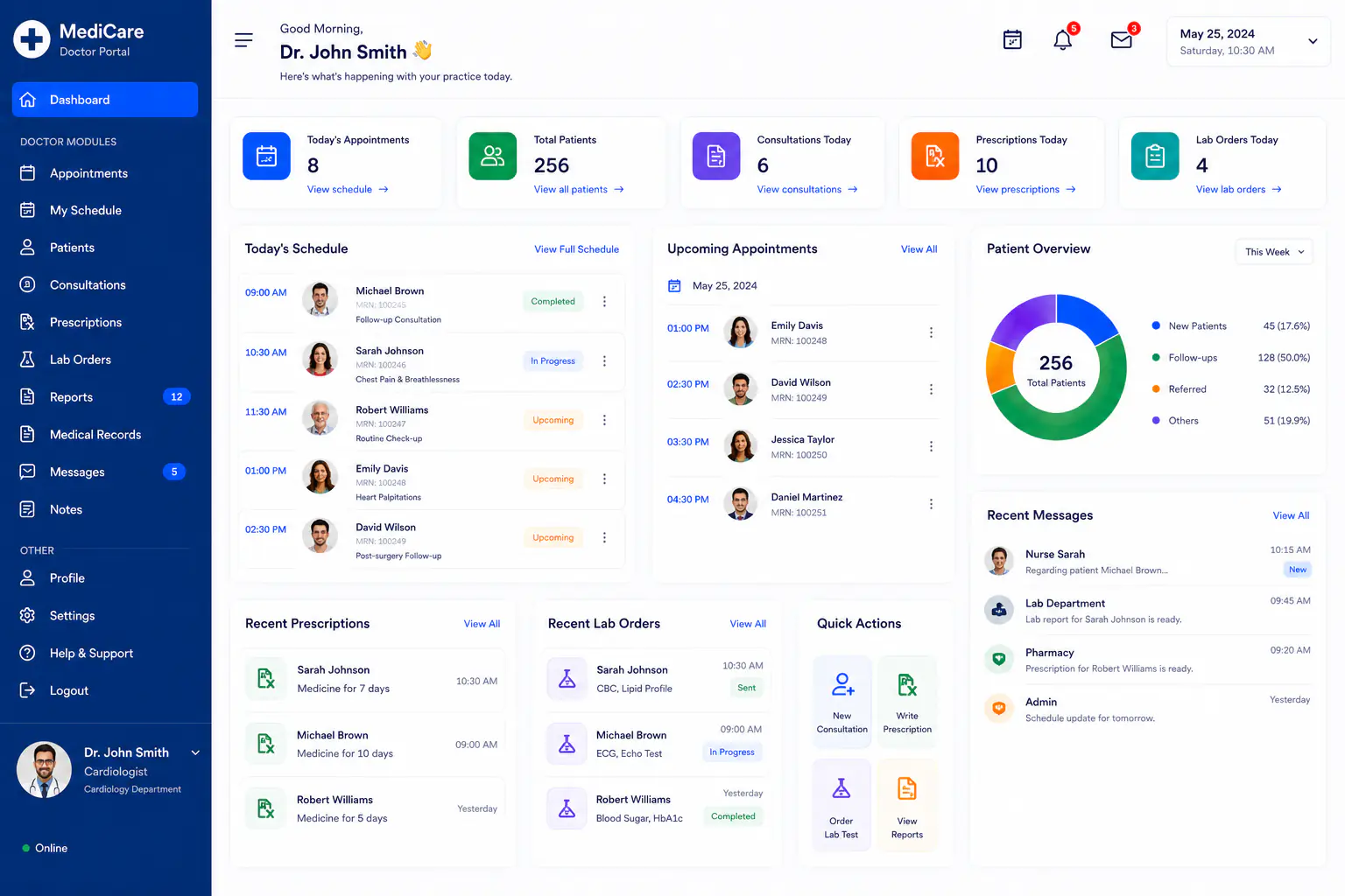 Hospital management system doctor portal