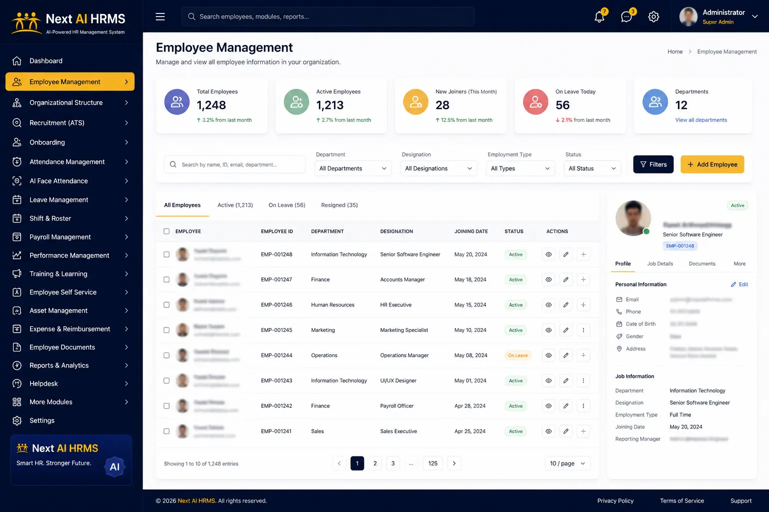 HR management software employee management