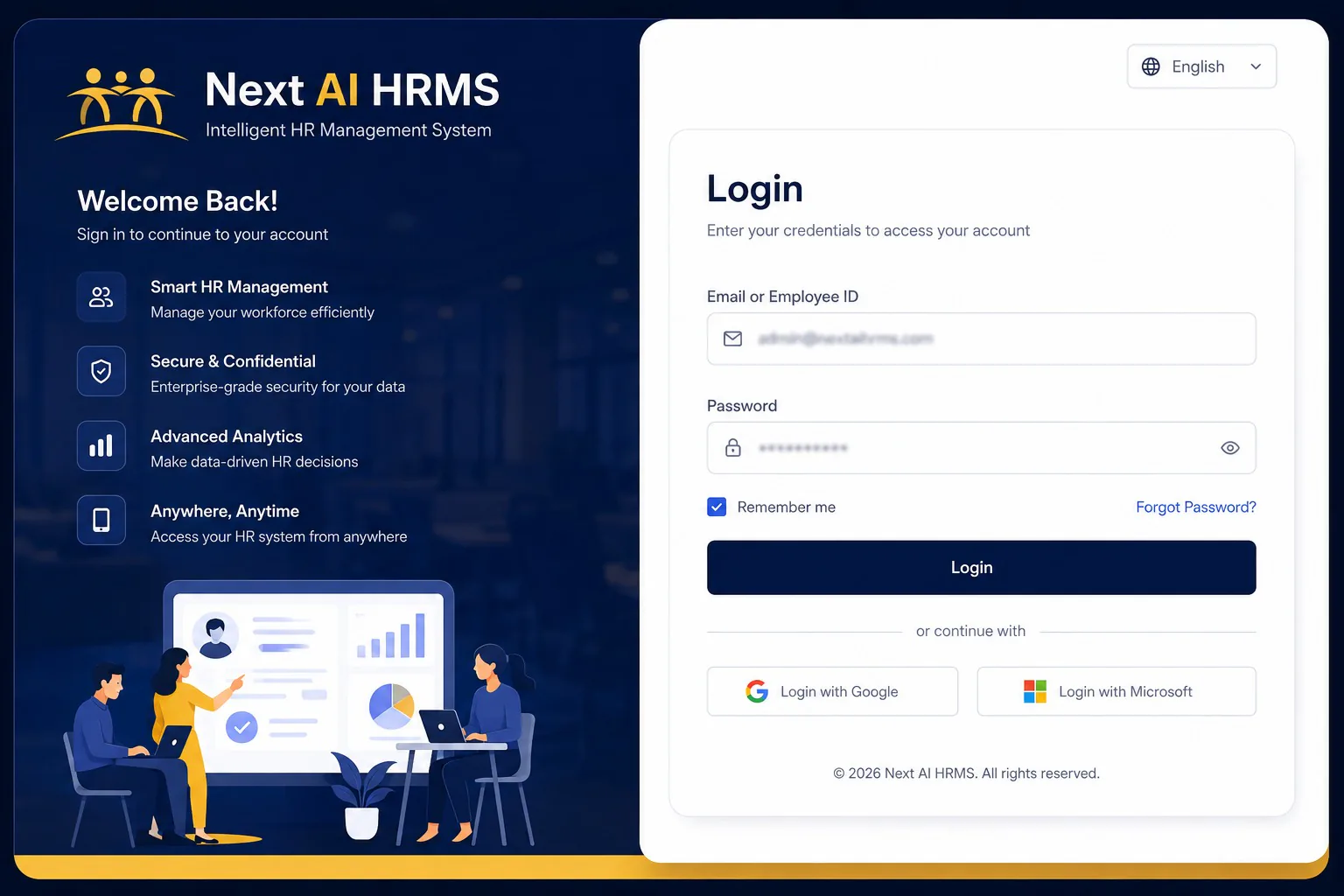 HR management software sign-in