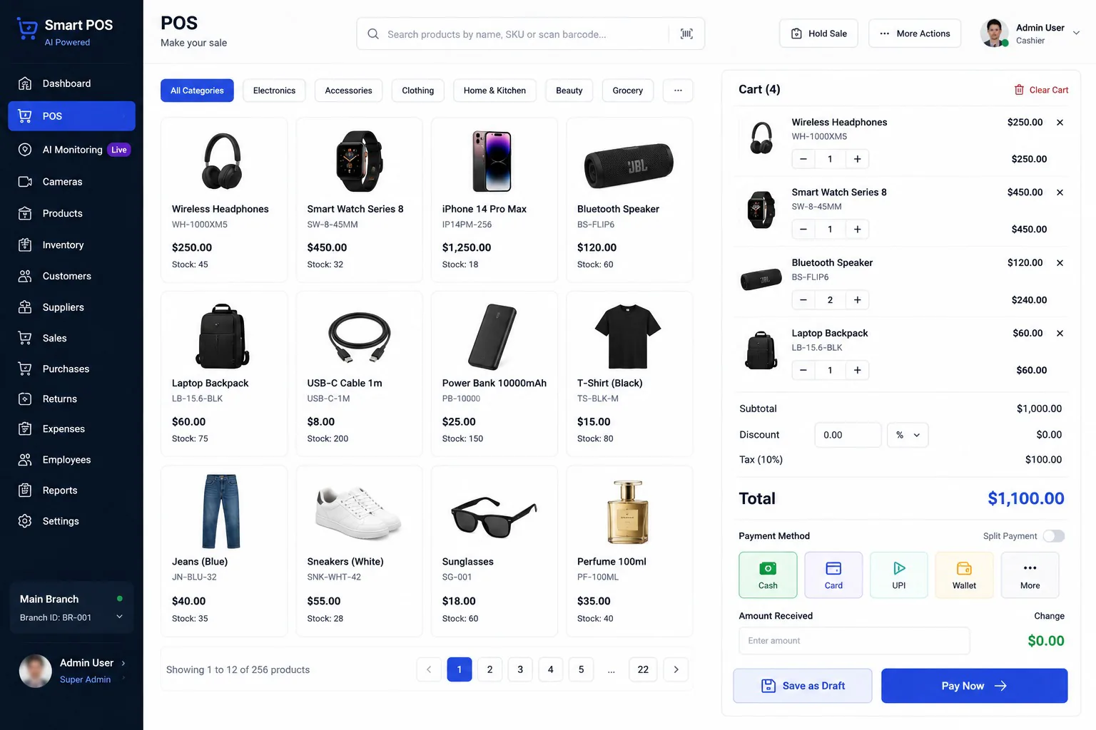 Royal POS checkout